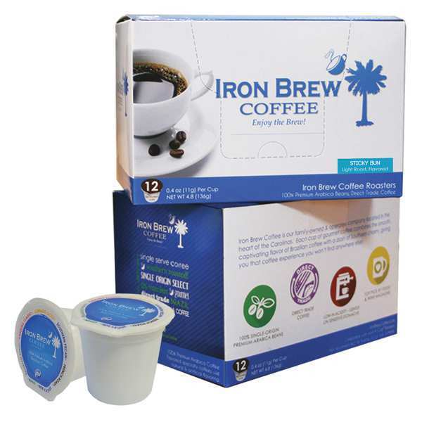 Iron Brew Coffee, 0.12 oz. Net Weight, Ground, PK12 C-1CT-12SBSS
