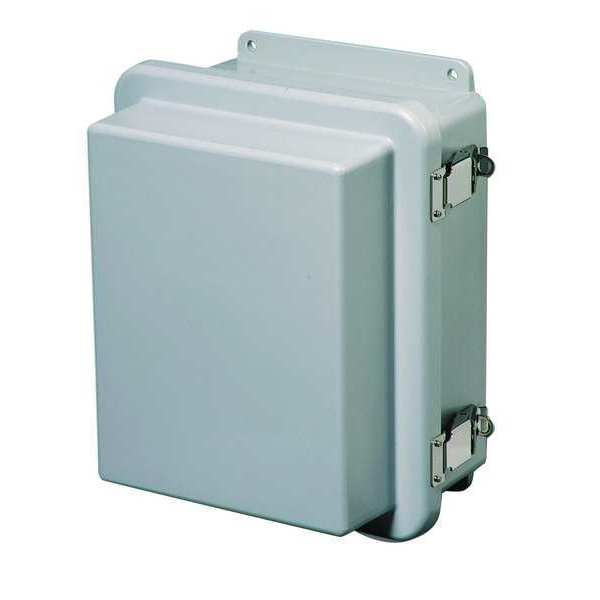 Wiegmann Fiberglass Enclosure, 7.73 in H, 8 in W, 6 in D, NEAM 4X; 6P; 12, Hinged HW-RHJ80806CHQR