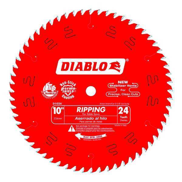 Diablo 10", 24-Teeth Circular Saw Blade D1024X