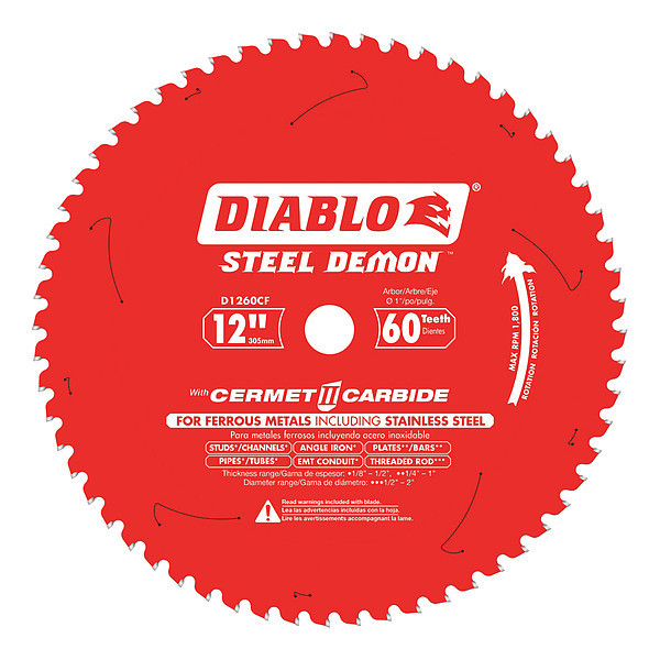 Diablo 12", 60-Teeth Circular Saw Blade D1260CF