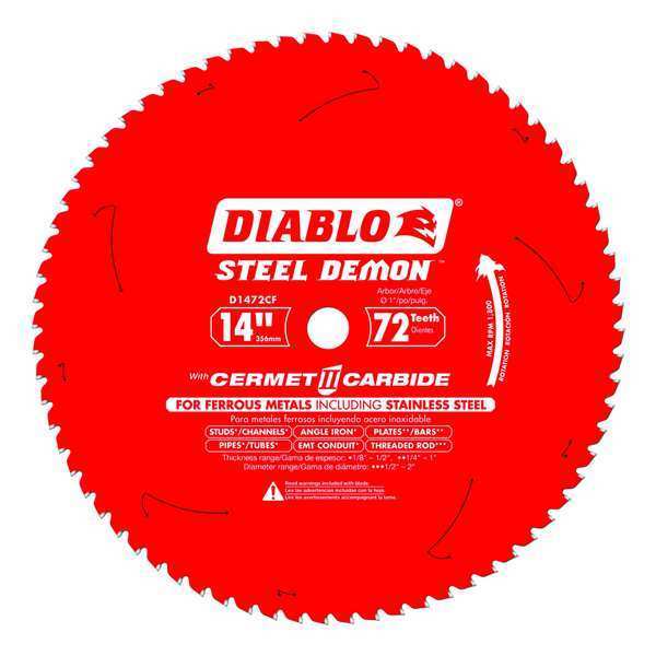 Diablo 14", 72-Teeth Circular Saw Blade D1472CF