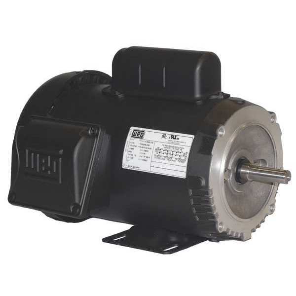 Weg Capacitor-Start General Purpose Motor, 1 HP, 115/208-230V AC Voltage, 56C Frame, 1,745 Nameplate RPM 00118ES1B56C-S