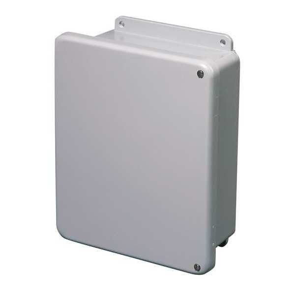 Wiegmann Fiberglass Enclosure, 7.73 in H, 8 in W, 4.82 in D, NEAM 4X; 6P; 12, Hinged HW-J80804CHSCWW