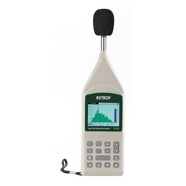 Extech Sound Level Meter, LCD, 30 to 130 dB Range 407790A