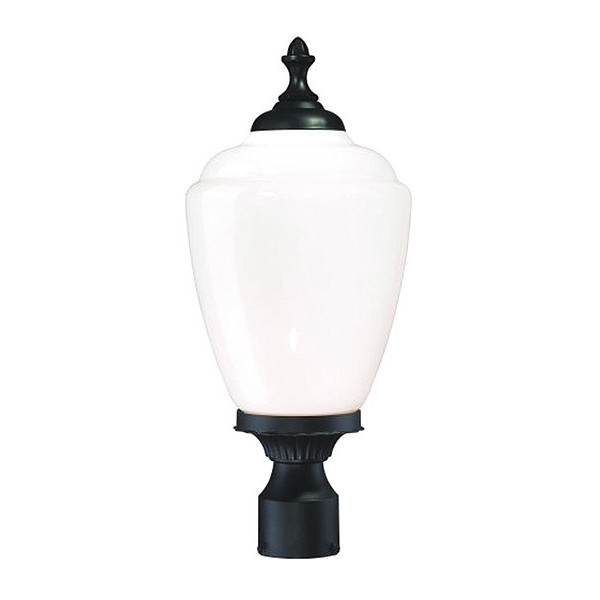 Acclaim Lighting Post 1-Light, Matte Black, White Glass 5367BK/WH