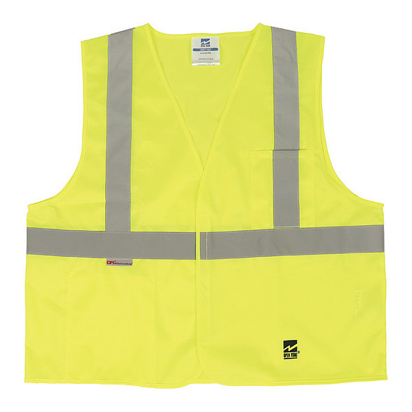Open Road Safety Vest, Solid, Green, 4XL/5XL, PK25 U6106G-4XL/5XL