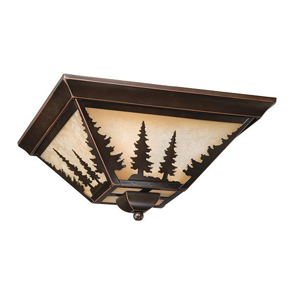 Vaxcel Yosemite 14in Flush Mount Bronze CC55514BBZ