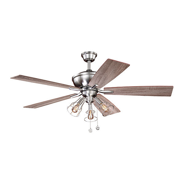 Vaxcel Clybourn 52" Ceiling Fan Satin Nickel F0054