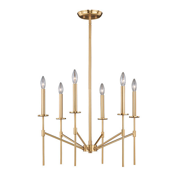 Vaxcel Kedzie 6L Chandelier Brass H0178