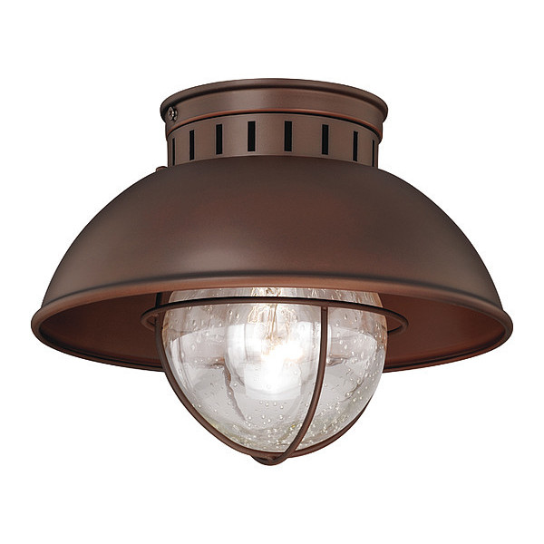 Vaxcel Harwich 10in Outdoor Flush Mount Bronze T0143