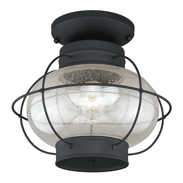 Vaxcel Chatham 13in Outdoor Flush Mount Black T0144