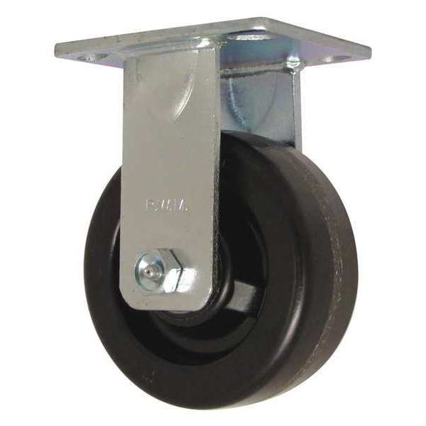 Rwm Plate Caster, Rigid, Phenolic, 5", 1000 lb 65-DUR-0520-R