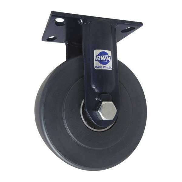 Rwm Plte Caster, Rgd, Nylon, 8", 6000 lb. 75-NYB-0830-R