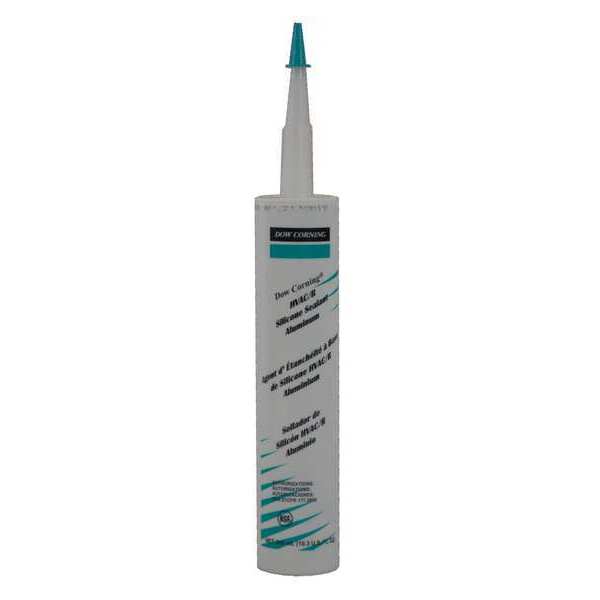 Dow HVAC/R Sealant, 10.3 oz, Cartridge, Aluminum Gray, RTV Silicone Base 4045031