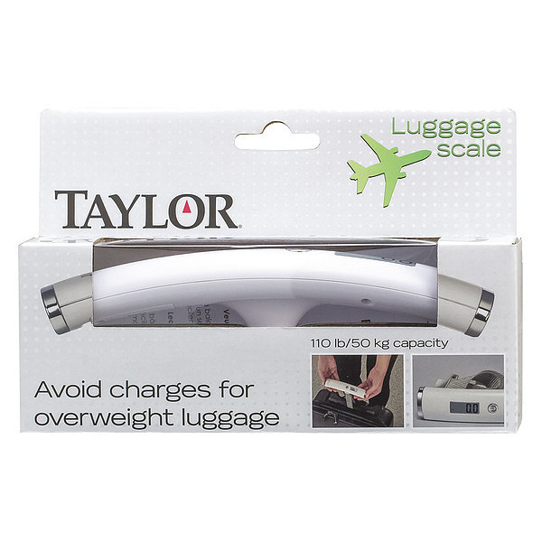 Taylor Digital Hanging Scale, LCD Display, 110 lb. Capacity, 0.09kg/0.2 lb. Graduations Model: 81234