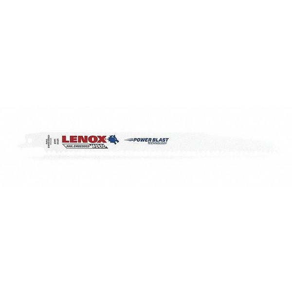Lenox 9" L x Nail Embedded Wood Cutting Reciprocating Saw Blade 22752OSB956R