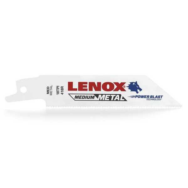 Lenox 5-1/4" L x 18 TPI Metal Cutting Steel Reciprocating Saw Blade, 50 PK 22759OSB418R