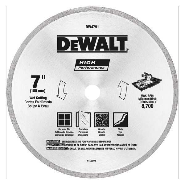 Dewalt 7" x .060 Tile Blade Wet DW4791