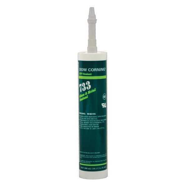 Dow Glass & Metal Sealant, 10.1 oz, Cartridge, White, Silicone Elastomer Base 99179245