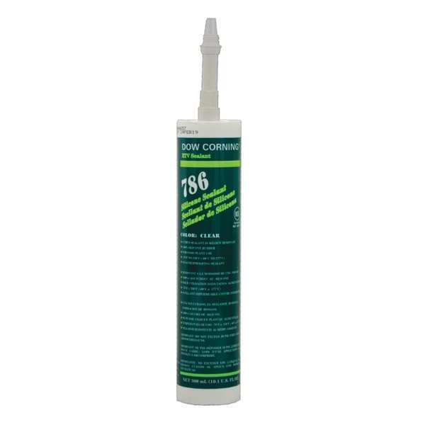 Dow Sealant, 10.1 oz, Cartridge, Clear, Silicone Elastomer Base 99179247