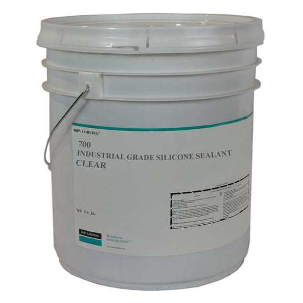 Dow Sealant, 613.8 oz, Pail, Clear, Silicone Elastomer Base 4060071