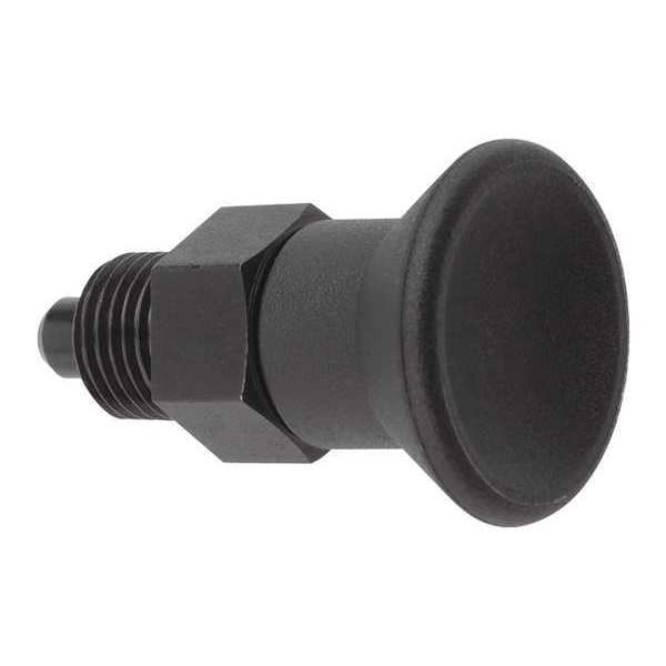 Kipp Indexing Plunger, Short, Size: 0, D1= M08X1, D=4, Style A, Non-Lockout WO Locknut, Pin Hardened K0631.5004