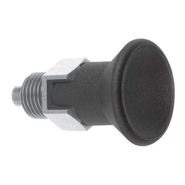 Kipp Indexing Plunger, Short, Size: 2, D1= 1/2-13, D=6, Style C, Lockout Type WO Locknut, SS K0631.17206A5