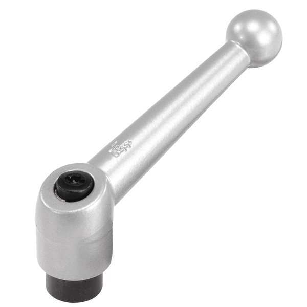 Kipp Adjustable Handle, Size: 4 3/8-16 Zinc, Silver Metallic, Comp: Steel K0116.4A43