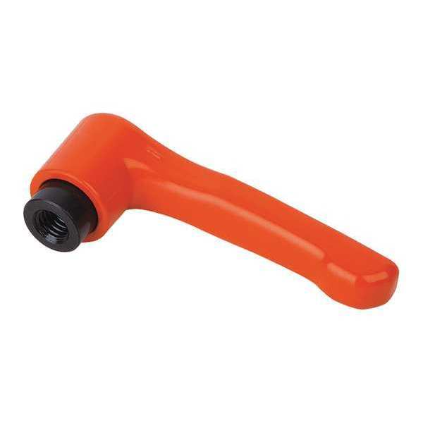 Kipp Adjustable Handle, Low Profile, Size: 2, M06, Zinc, Orange RAL 2004, Comp: Steel K0737.2062