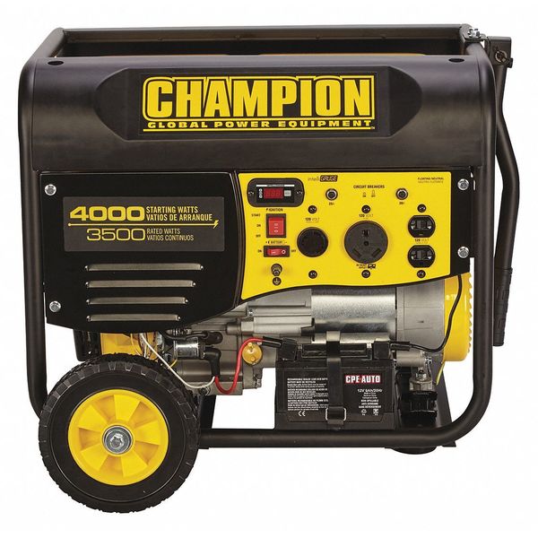 Champion Power Equipment Portbl Genertr 3500W Keylss Elect Start, 3500 Rated, 4000 Surge, 29.2 A 46539