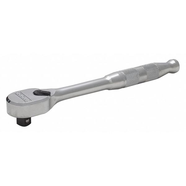 Proto 1/2" Drive 90 Geared Teeth Pear Head Style Hand Ratchet, 10-11/16" L, Full Polish Finish J5449HTC