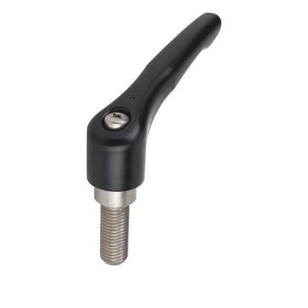 Kipp Adjustable Handle, Size: 0 8-32X15, Zinc Black Satin, Comp: Stainless Steel K0123.0AE1X15