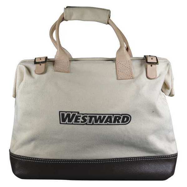 Westward Wide-Mouth Tool Bag, Tan, Canvas, 1 Pockets 53JW33