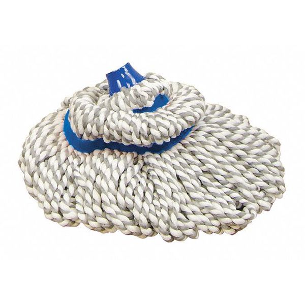 Quickie Universal String Wet Mop, 12.8 oz Dry Wt, Quick Change Connection, Looped-End, Blue, Polyester 720362M4