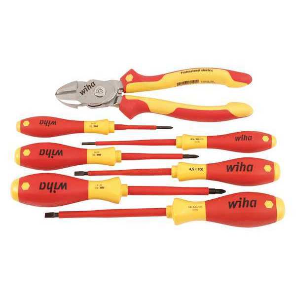 Wiha Insulated Tool Set, 7 Pieces, 1000VAC Max 32942