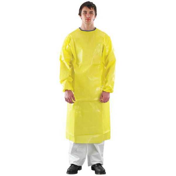 Ansell Isolation Gown, Yellow, 4XL, PK40 683000