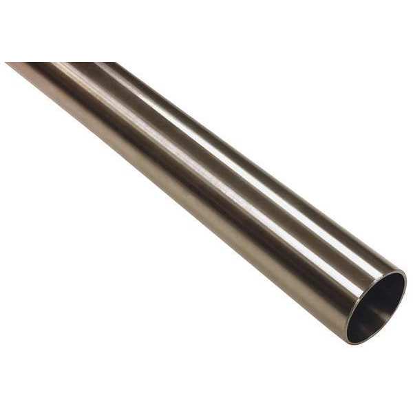 Zoro Select Tubing, 316 SS, 3 ft. L, Welded, 1" O.D. TODP1000X16X3-6
