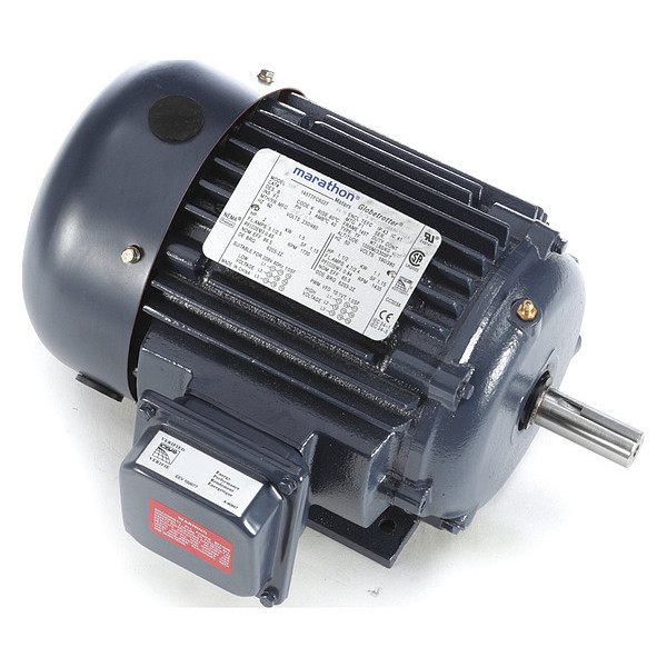 Marathon Motors 3-Phase General Purpose Motor, 2 HP, 145T Frame, 230/460V AC Voltage, 1,730 Nameplate RPM 145TTFC6027