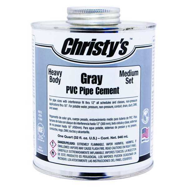 Christys Pipe Cement, Gray, 32 oz. RH-BGLV-QT-12