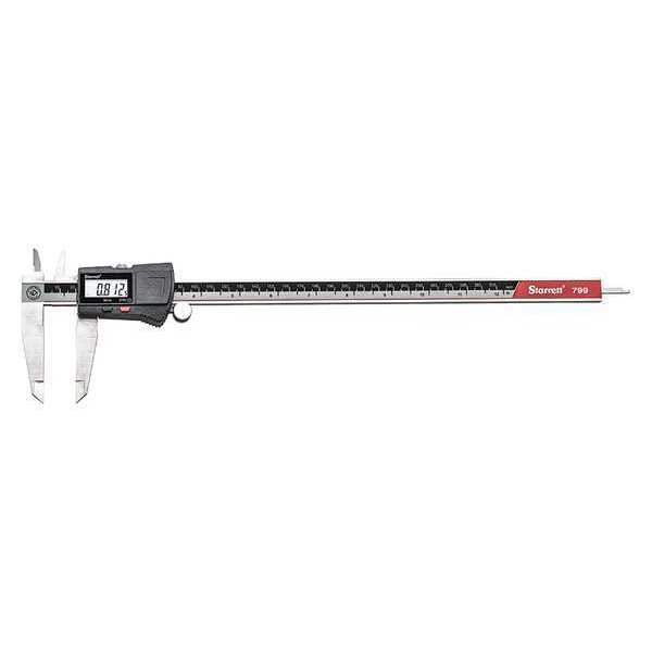 Starrett Digital Caliper, 0-12"/0-300mm Range EC799A-12/300 W/SLC