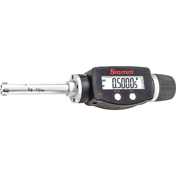 Starrett Internal Micrometer, 3/8 to 1/2" Range 770BXTZ-500