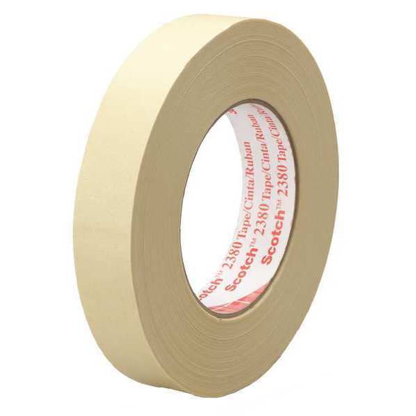 3M Tape, Crepe Paper, Tan, 7.2 mil Thick, PK24 2380