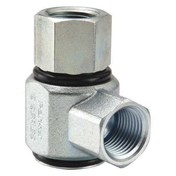 Parker Hydraulic Swivel Fitting, 90 deg. Elbow S2202-6-6