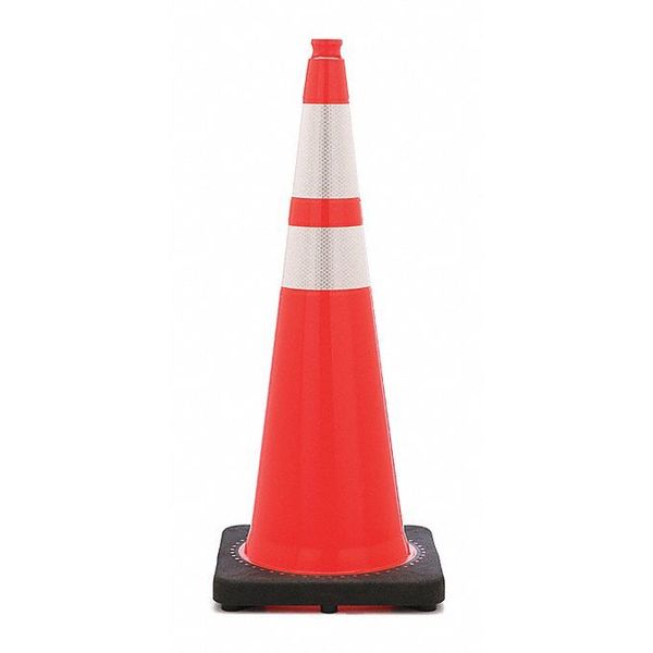 Zoro Select Traffic Cone, Night or High Speed Roadway (45 mph or higher), 12 lb, Reflective, 36 in H, Orange RS90055CT3M64