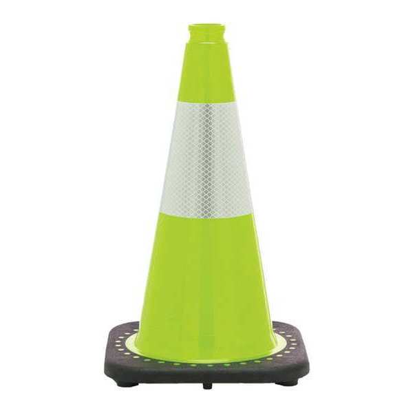 Zoro Select Traffic Cone, 3 lb., Lime Cone Color RS45015C-L3M6