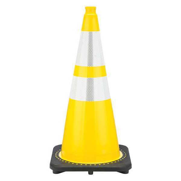 Zoro Select Traffic Cone, 7 lb., Yellow Cone Color RS70032C-YELLOW3M64