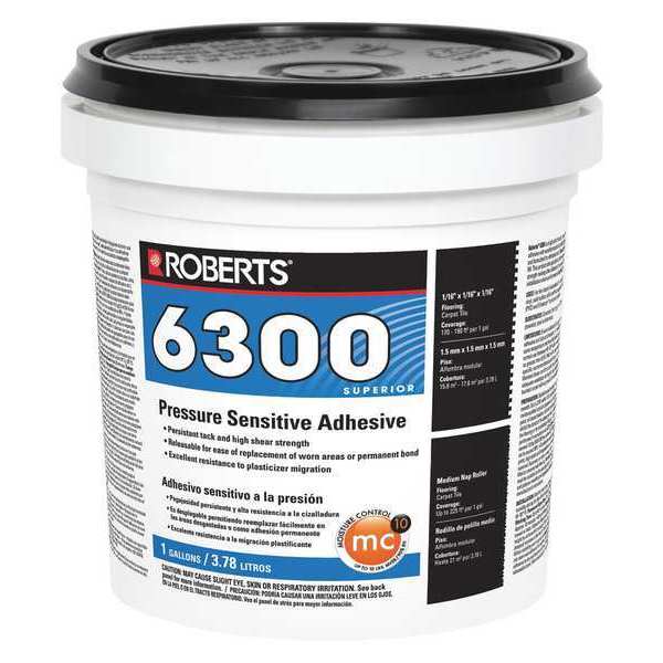 Roberts Adhesive, 6300 Series, Off White, 1 gal, Pail R6300-1