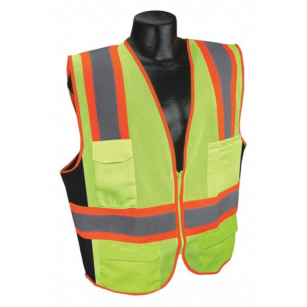 Condor High Visibility Vest, Yellow/Green, 3XL 53YM85