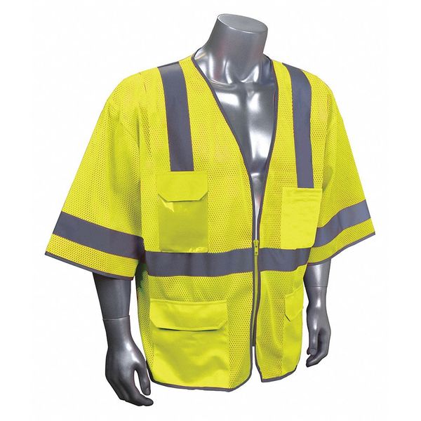 Condor High Visibility Vest, Yellow/Green, 2XL 53YN81