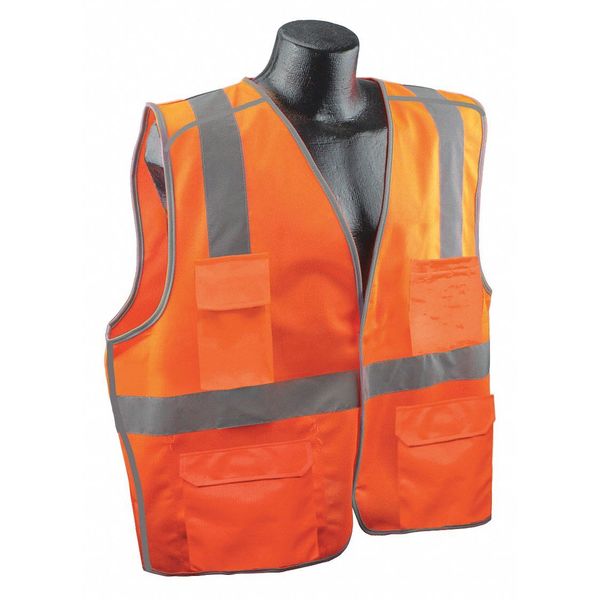 Condor High Visibility Vest, Orange/Red, 2XL/3XL 53YN07